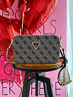 Женская сумка Guess The Snapshot Silver Bag (коричневая)torba0076 стильная красивая на длинном ремне cross