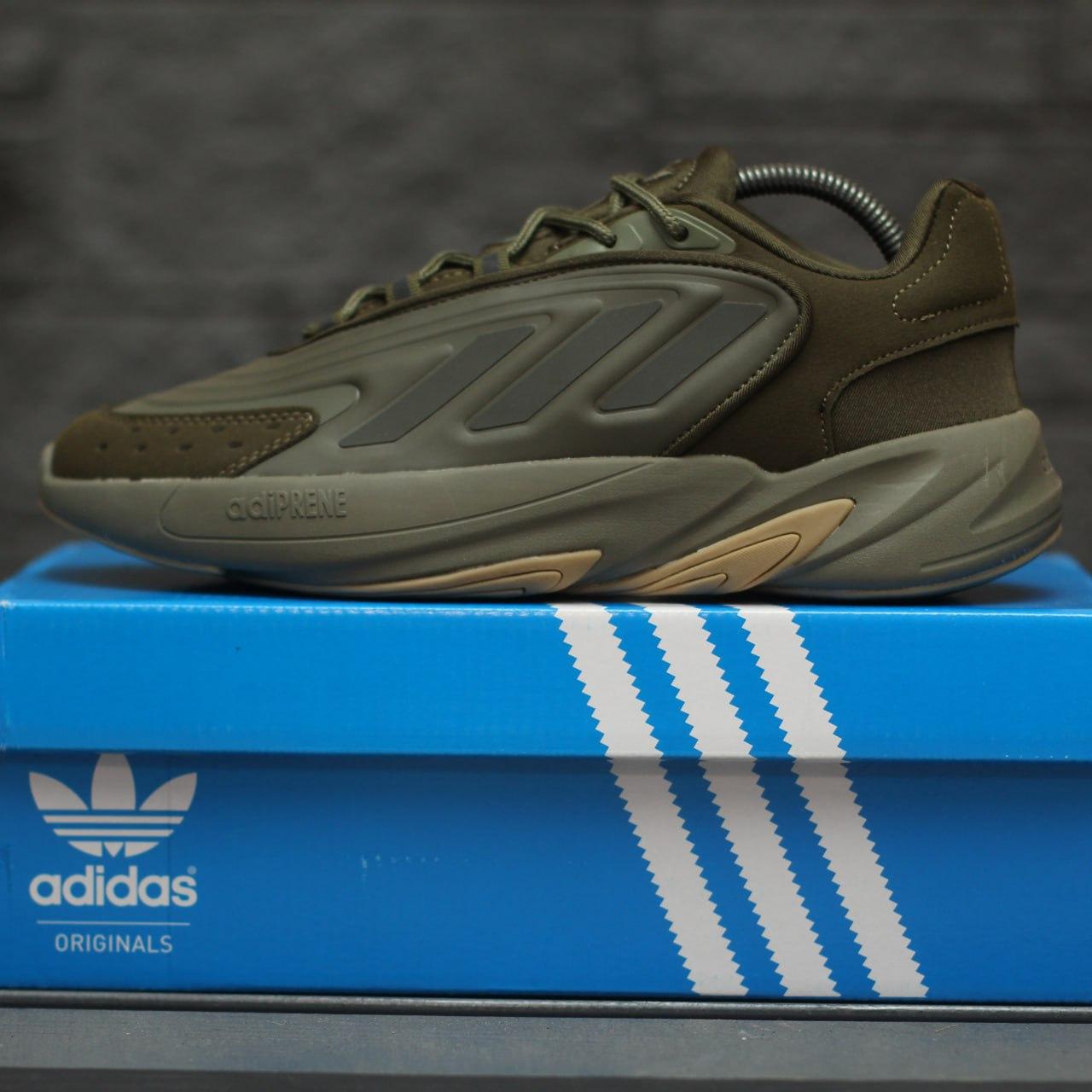 Чоловічі кросівки Adidas Ozelia (хакі/темно-зелені) практичні зручні демісезонні кроси 2195 top, фото 1