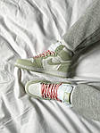 Чоловічі кросівки Nike Air Jordan 1 Seafoam Green (світло-зелені з білим) високі молодіжні кеди К4107 топ, фото 11