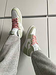 Чоловічі кросівки Nike Air Jordan 1 Seafoam Green (світло-зелені з білим) високі молодіжні кеди К4107 топ, фото 8