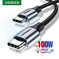 Кабель зарядный Ugreen Type-C 5А 100W QC4.0 1М Black 70427 (US316)