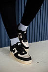 Чоловічі кросівки Nike Air Force 1 Low (чорні з білим) низькі стильні кеди М0715 топ, фото 5
