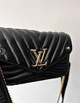 Жіноча подарункова сумка LV New Wave Multi Pochette Black (чорна) Gi4065 красива модна стильна екошкіра топ, фото 3