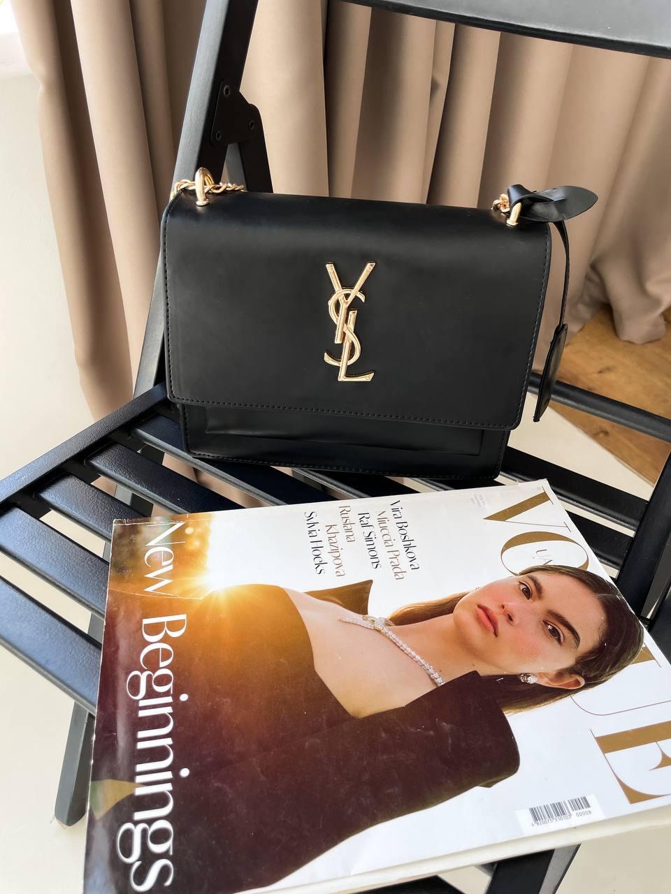 Жіноча сумка-клатч Yves Saint Laurent Classic Black (чорна) torba0029 маленька сумочка на довгому ланцюжку топ
