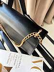 Жіноча сумка-клатч Yves Saint Laurent Classic Black (чорна) torba0029 маленька сумочка на довгому ланцюжку топ, фото 4