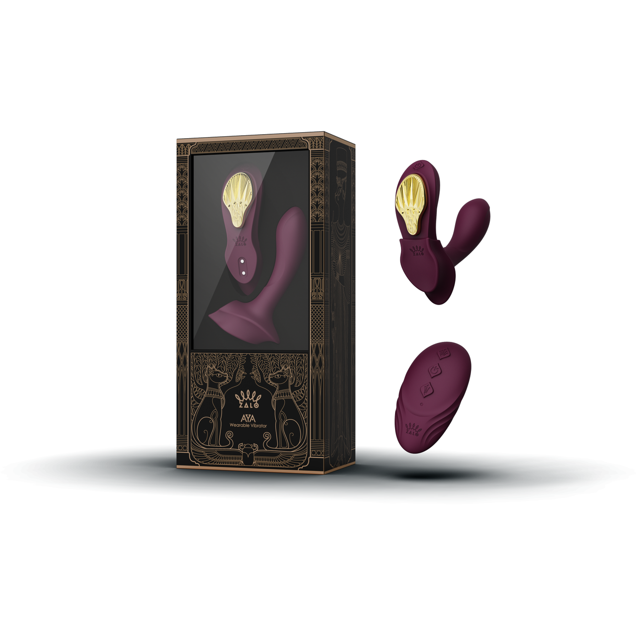 Смарт вібратор в трусики з пультом дистанційного керування Aya Zalo Velvet Purple