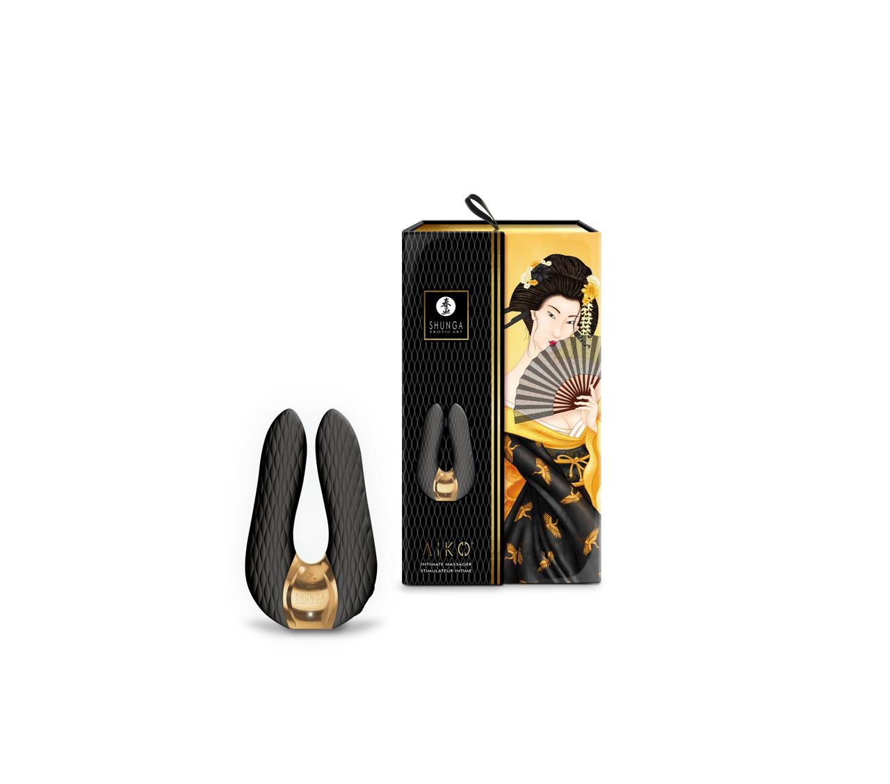 Вібромасажер кліторальний Shunga Aiko Intimate Massager Black