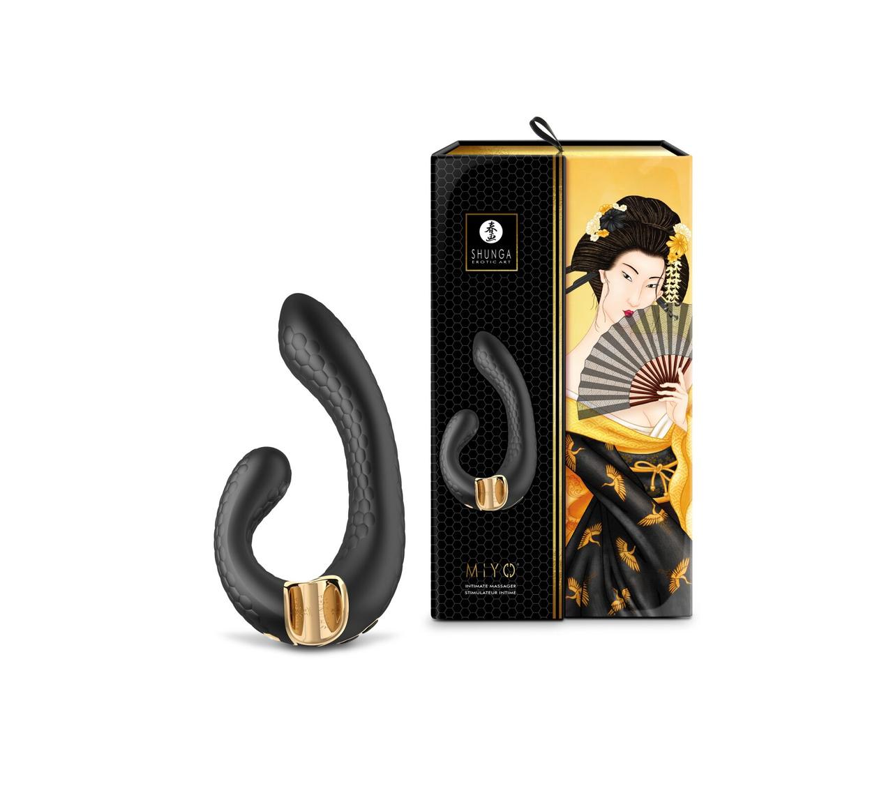 Подвійний вібратор Shunga Miyo Intimate Massager Black