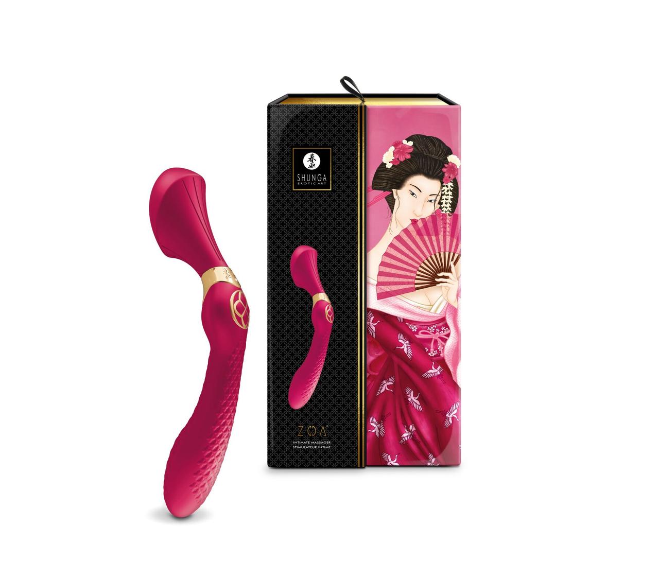 Двосторонній вібратор Shunga Zoa Intimate Massager Rasberry