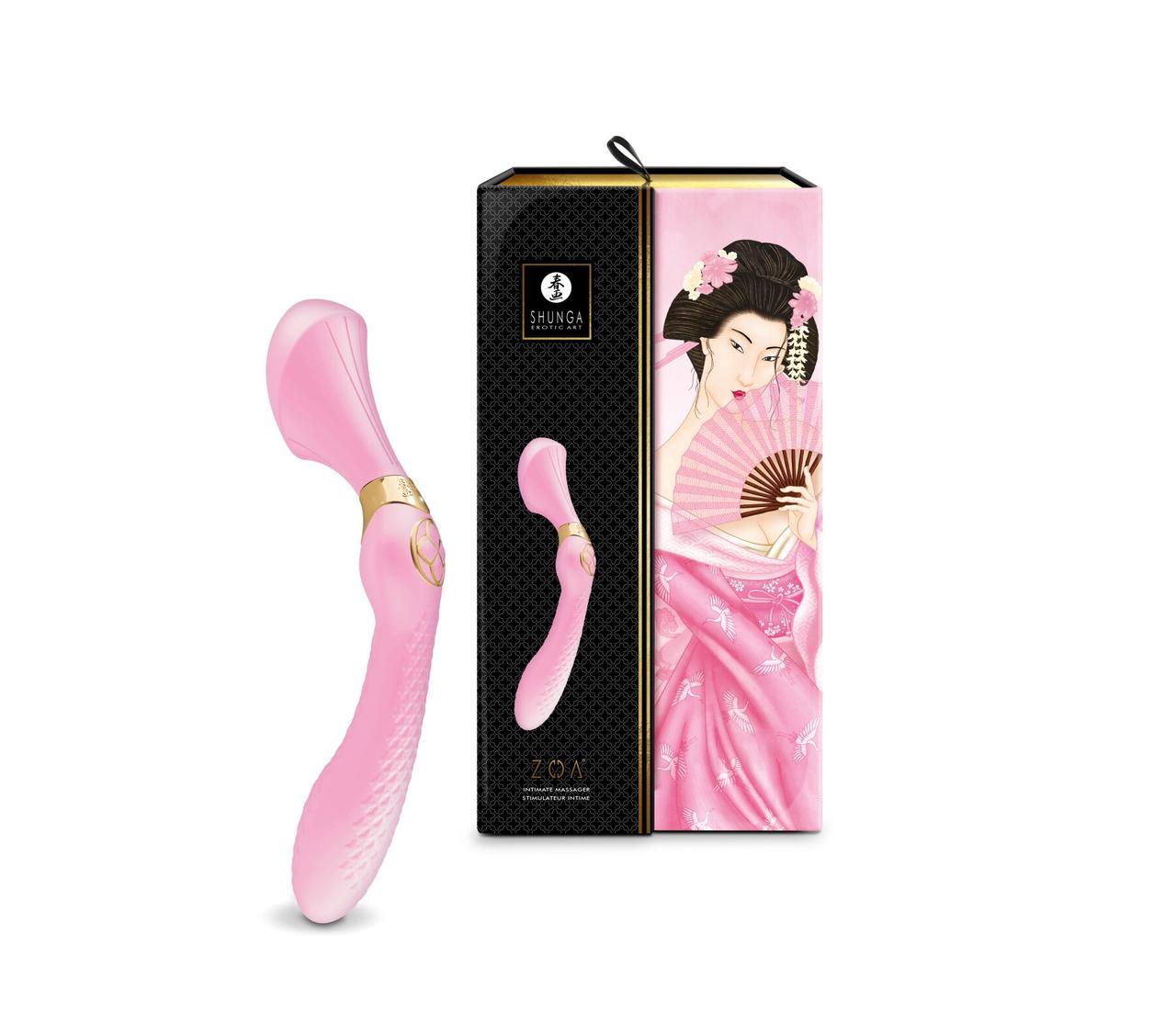 Двосторонній вібратор Shunga Zoa Intimate Massager Light Pink