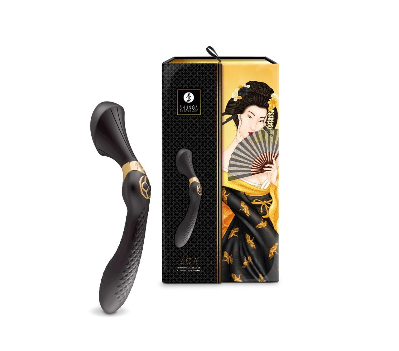 Двосторонній вібратор Shunga Zoa Intimate Massager Black