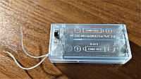 Контейнер с боковым выключателем (бокс, холдер, кассетница) для 2 батареек типа АА с проводами