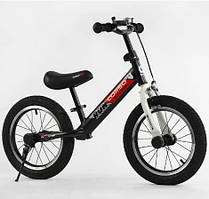 Велобіг 14" CORSO RJ-54167 сталева рама, ручне переднє гальмо, колеса надувні гумові, алюмінієві диски, червон