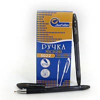 Ручка масляная черная 0.7 мм с резиновым держателем 12 штук Easy Office Josef Otten 5022