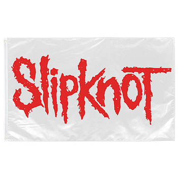 Прапор Slipknot (білий, червоне лого) sfc-005