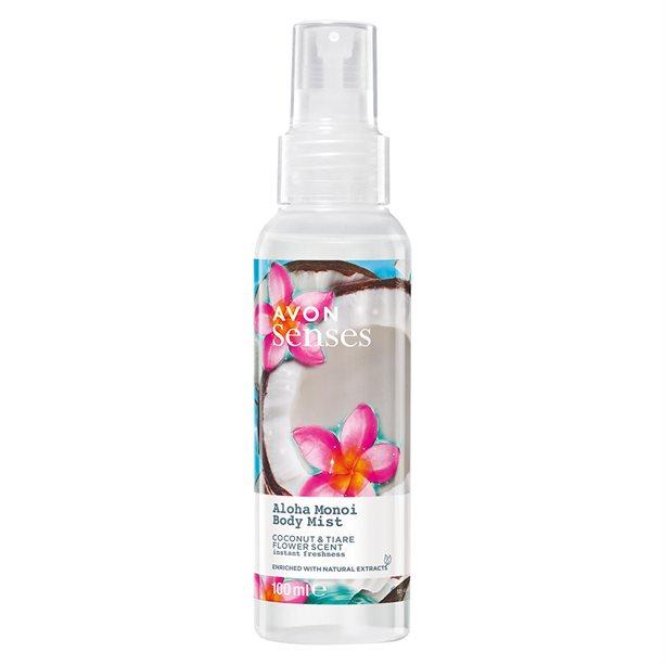 Освіжний лосьйон-спрей, для тіла Тропічний рай, Кокос і Тіаре, Aloha Manoi, Body Mist Avon Naturals, 100 мл