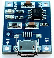 Контролер заряду, зарядне пристрій TP4056 літієвих LI-ION акумулятора 18650 - micro USB