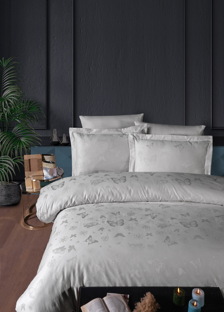 Турецька Постільна Білизна First Choice Jacquard Satin Corina Sand