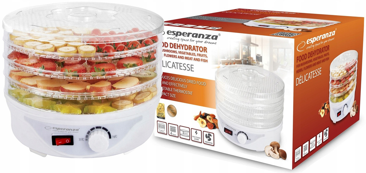 Сушарка для фруктів і овочів Esperanza EKD003 Польща