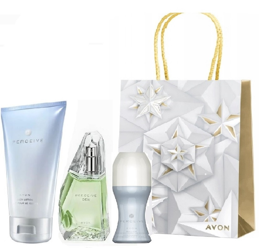 Avon Perceive Dew 4 в1 Жіночий парфумерний набір у подарунковому пакеті