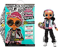 LOL Surprise OMG Guys Fashion Doll Cool Lev Surprises, Including Skateboard кукла лол мальчик Кул лев