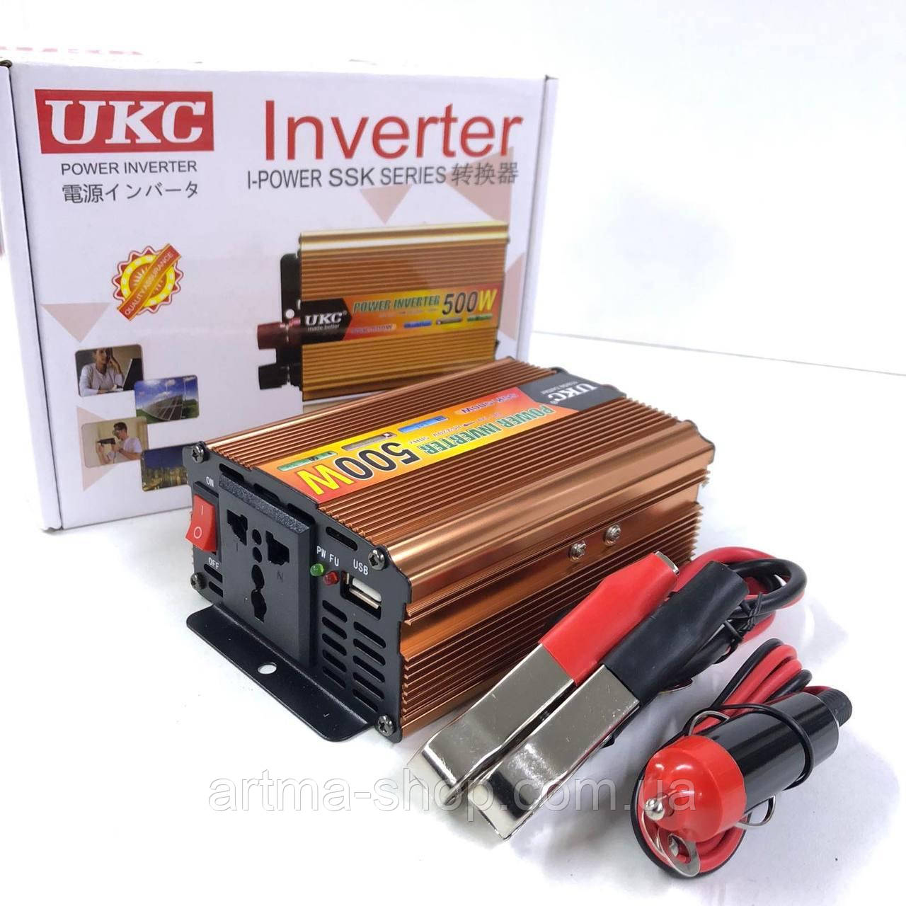 Перетворювач напруги інвертор UKC AC/DC SSK 500W 12V