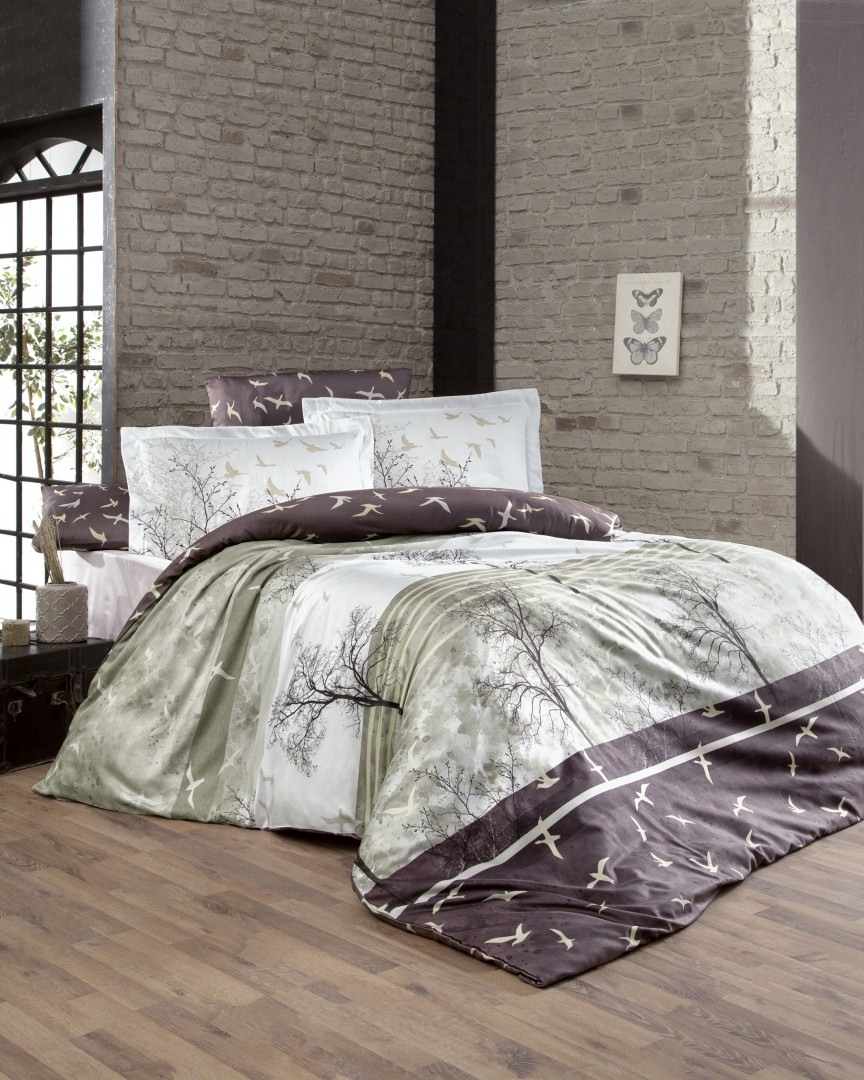Сімейне Турецьке Постільне Бельє First Choice Cotton Satin Dolly Beige