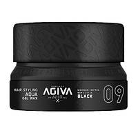 Гель-воск для укладки волос Agiva Styling Hair Aqua Gel Wax Black 09, 155 мл