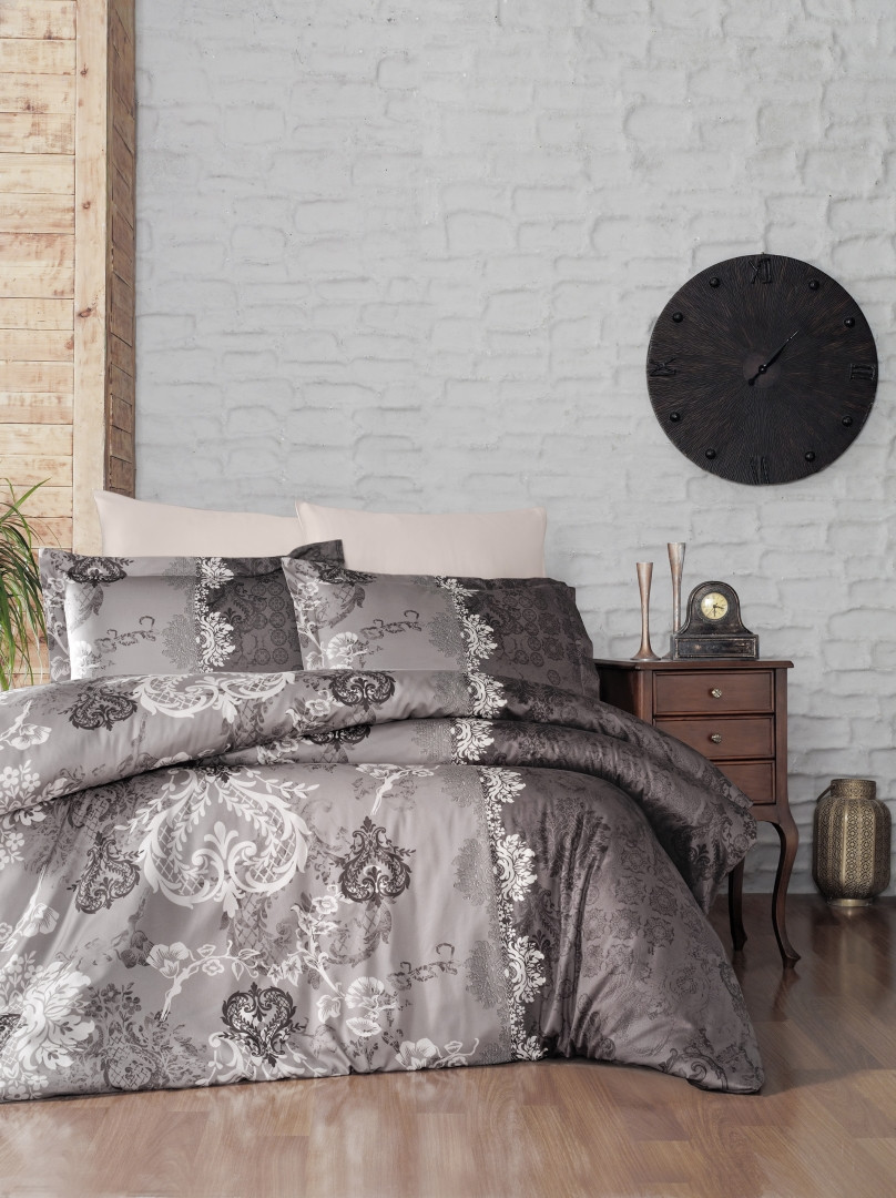 Постільна білизна La Romano Cotton Satin Rovena Gri Сімейний