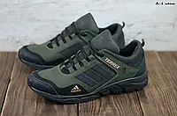 Мужские кроссовки Adidas Адидас Terrex, кожа, хаки 40 (26 см)