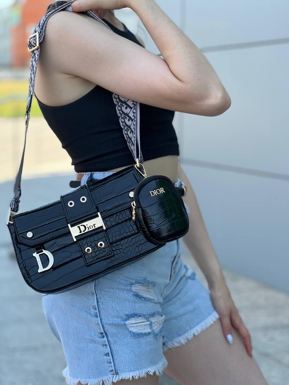 Сумка Christian Dior Black Compact Сумка Жіноча Крістіан Діор Чорна ...