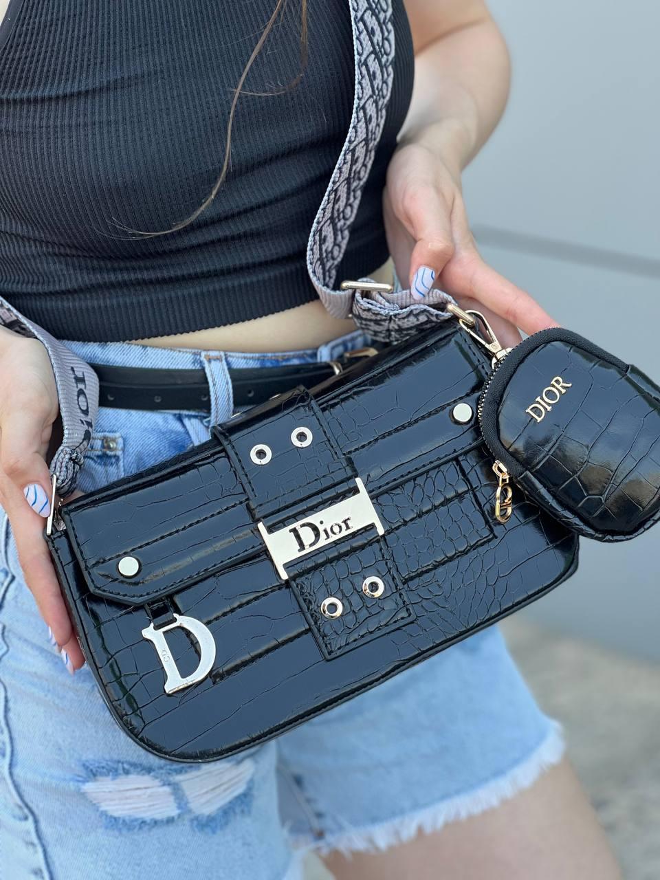 Сумка Christian Dior Black Compact Сумка Жіноча Крістіан Діор Чорна ...