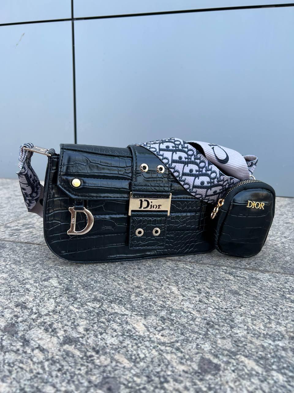 Сумка Christian Dior Black Compact Женская Сумка Кристиан Диор Черная ...