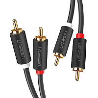 Межкомпонентный аудио кабель Ugreen AV104 2RCA to 2RCA Audio Cable 30747 (Черный, 1м) z13-2024