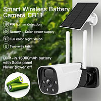 Уличная автономная wifi камера видеонаблюдения CB11 2.0 Мп (iCsee app) с солнечной панелью