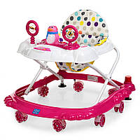 Детские ходунки M 3168 со стоперами розовые ходунки-прыгунки для детей