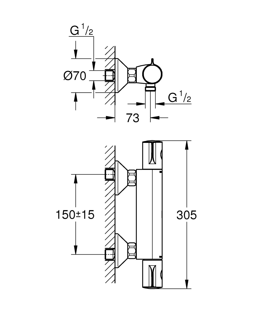 Термостат для душа Grohe Grohtherm 800 (34558000) - фото 6 - id-p1753886073