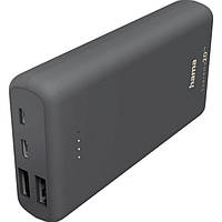 Зовнішній акумулятор Power Bank Hama Supreme 20HD 20000 mAh (Сірий)