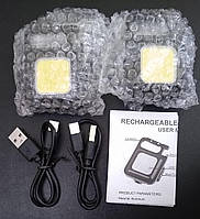 LED ліхтарик-брелок кишеньковий 500 mAh світлодіодний COB 500Lm мультитул на магніті, карабін, фото 9