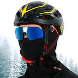 Балаклава флісова зимова West Biking, еластичний підшоломник 26x41см, чорна, фото 2