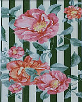 Набір для творчості алмазна картина Квіти у полосах Strateg розміром 40х50 см D0034 irs