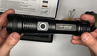 Міцний ручний світлодіодний ліхтар із USB зарядкою, тактичний акумуляторний ліхтарик X71 на ремінці, GP13