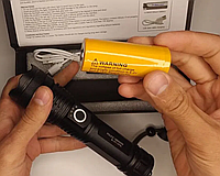 Прочный ручной светодиодный фонарь с USB зарядкой, тактический аккумуляторный фонарик X71 на ремешке, GP24