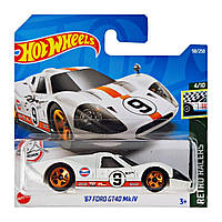 Машинка Hot Wheels '67 Ford GT40 MK.IV  Retro Racers-2022 Mattel HCW67-M521