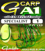 Гачки Gamakatsu A-1 G-Carp Camou Green Specialist №1 10pc