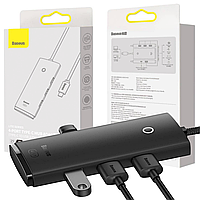 USB Hub Type-C to 4*USB 3.0 Baseus Lite Series 4-Port (0.25 метра) WKQX030301 Black