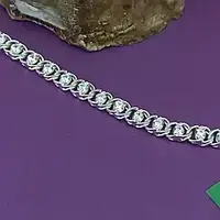 Срібло 925 браслет арабка с камнями 19см