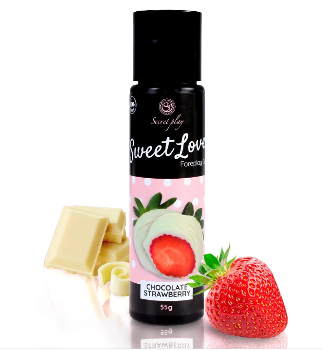 Їстівний гель - лубрикант для орального сексу Secret Play Sweet Love Strawberries & White chocolate Gel 60 ml