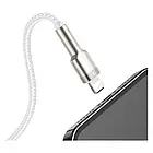 Дата-кабель Baseus CALJK-A02 USB (тато) - Lightning (тато) 1m White 2.4 A, фото 5