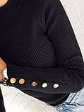 Жіночий трикотажний гольф з кнопками LisomI Розпродаж моделі, фото 6